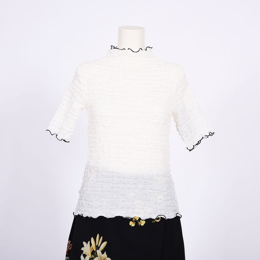 シュリンクレース　5分袖カットソー　B DONNA　6052124
