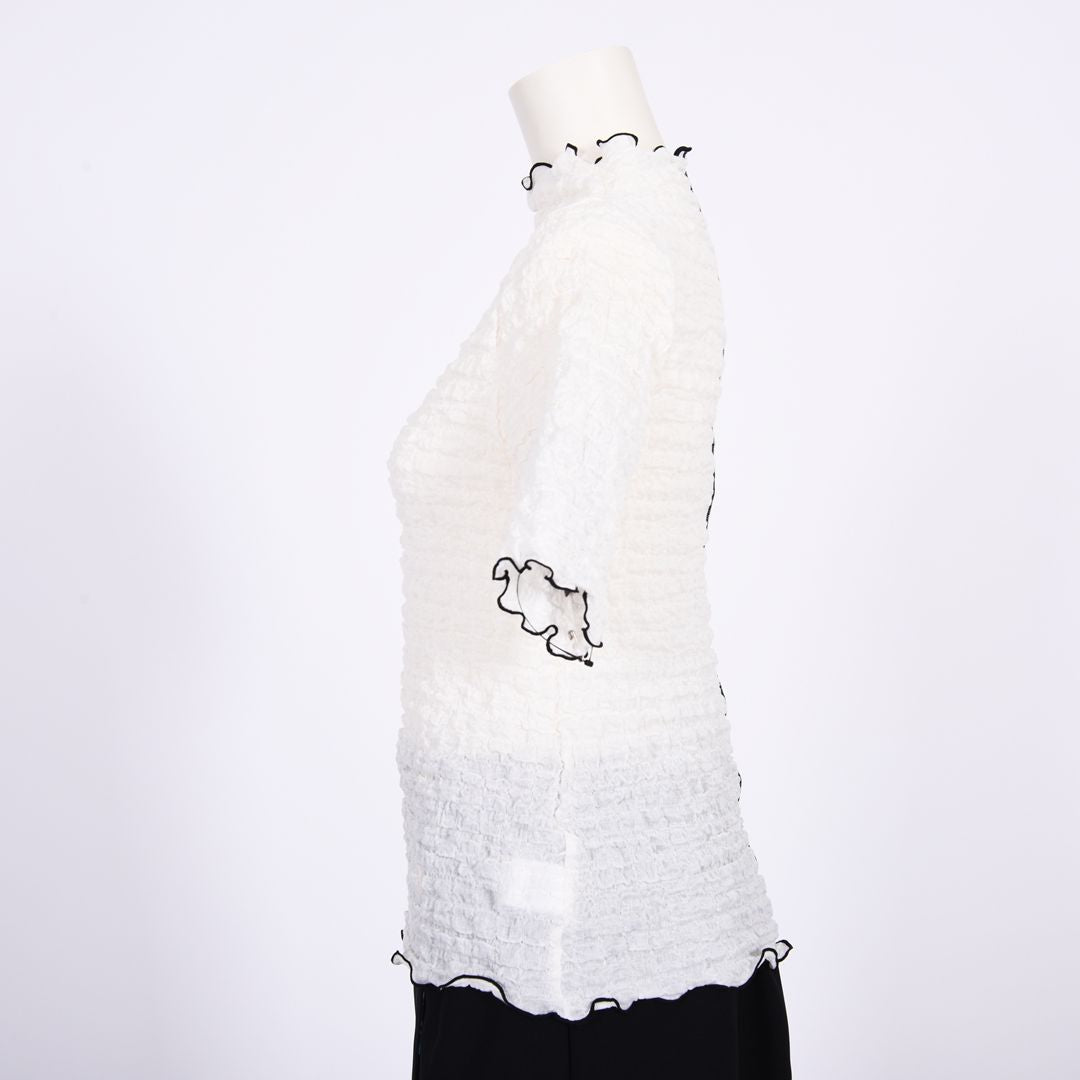 シュリンクレース　5分袖カットソー　B DONNA　6052124