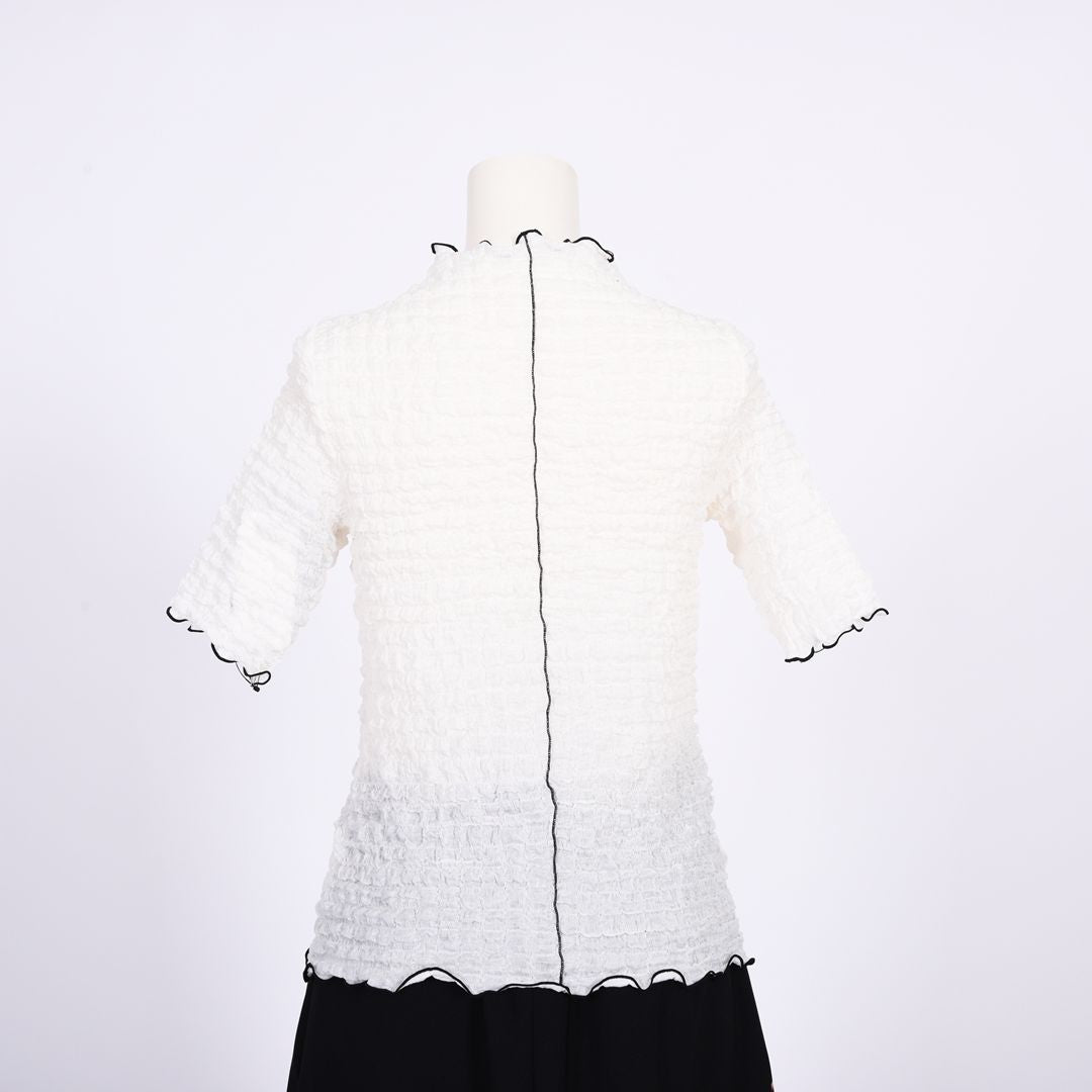 シュリンクレース　5分袖カットソー　B DONNA　6052124