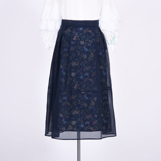 異素材重ね　フレアスカート　Dear Princess mieux　2055103