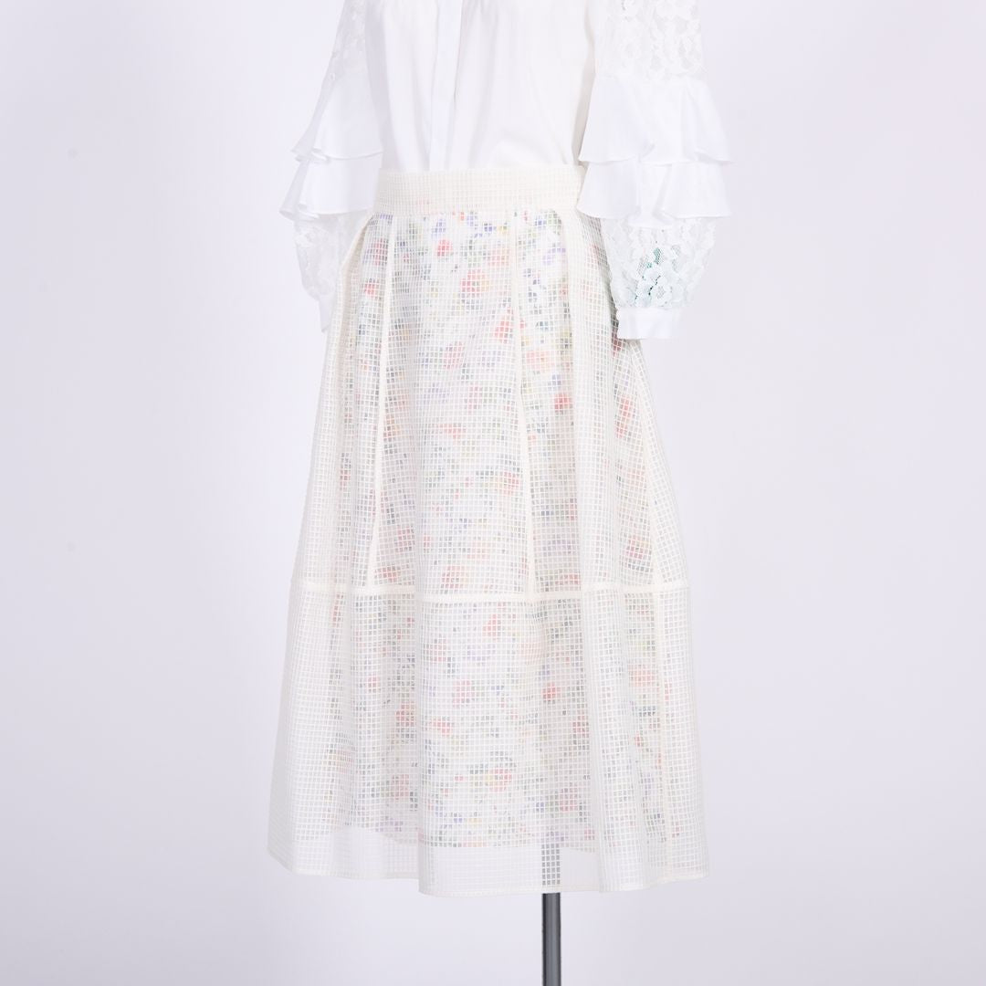 異素材重ね　フレアスカート　Dear Princess mieux　2055103