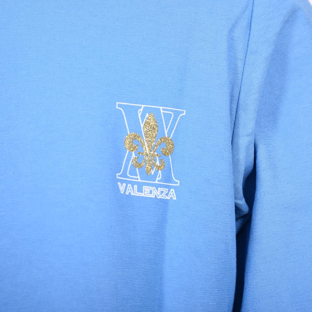 【Lサイズ】【綿100%】ワッペンモチーフ　5分袖カットソー　VALENZA　5562317