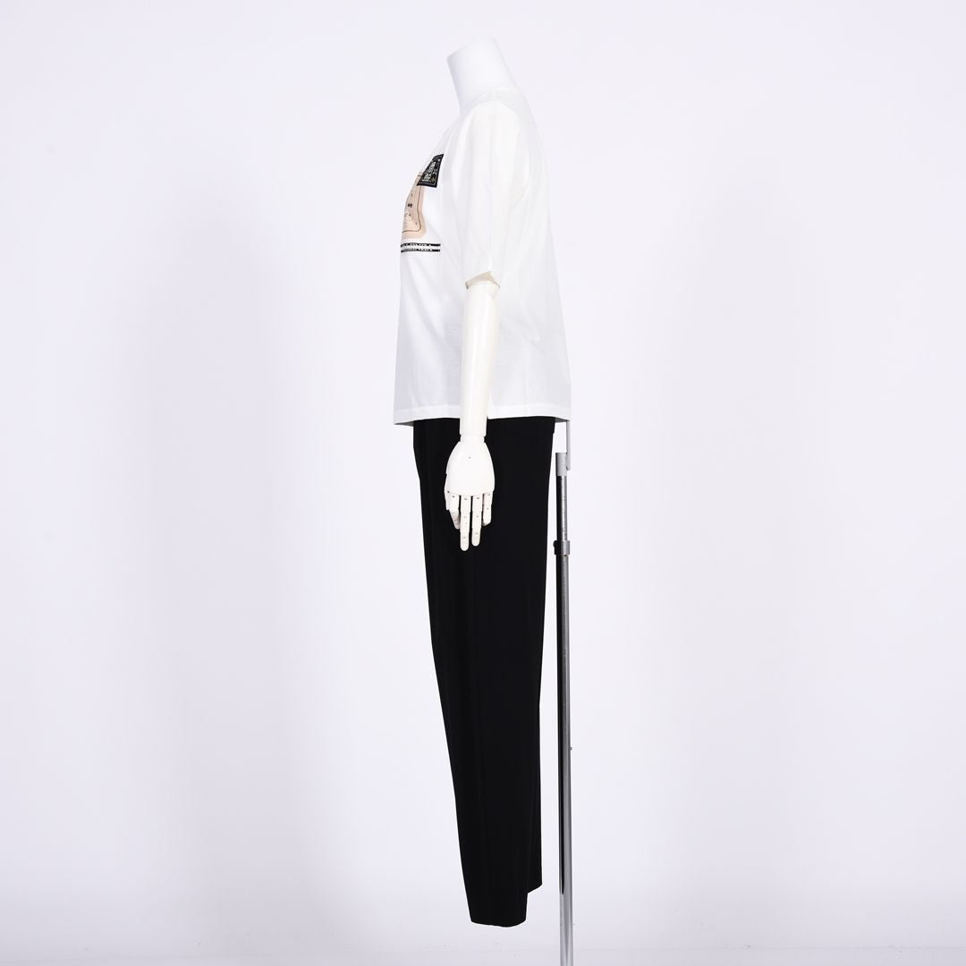 【綿100%】ワッペンモチーフ　5分袖カットソー　VALENZA　5162317