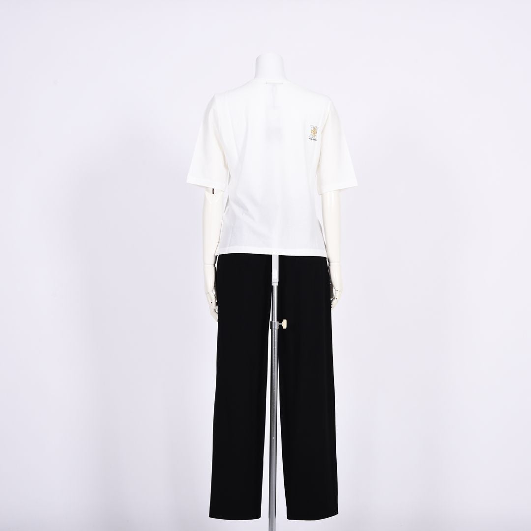 【綿100%】ワッペンモチーフ　5分袖カットソー　VALENZA　5162317