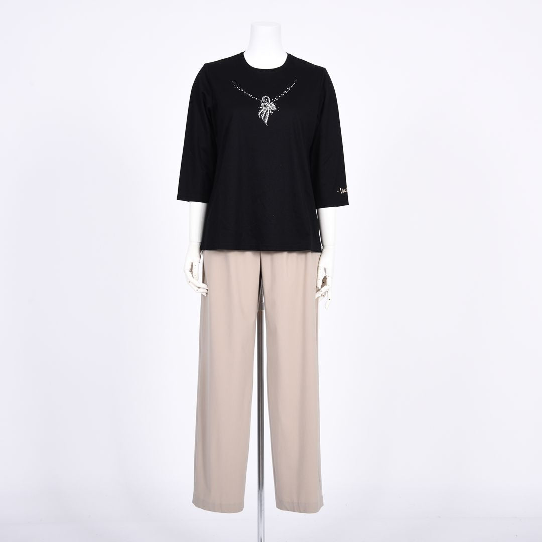 【Lサイズ】ネックレスモチーフ　カットソー　VALENZA　5562321