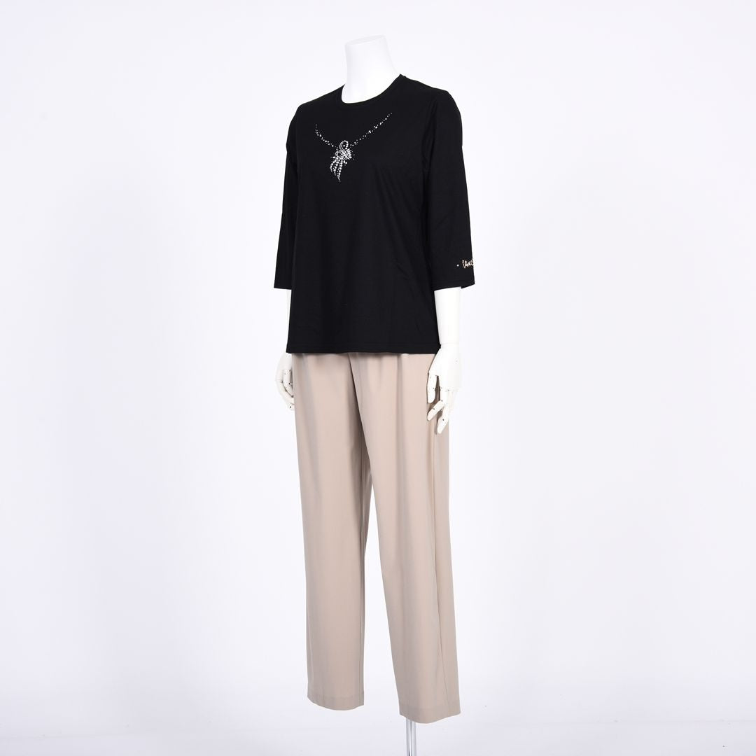 【Lサイズ】ネックレスモチーフ　カットソー　VALENZA　5562321