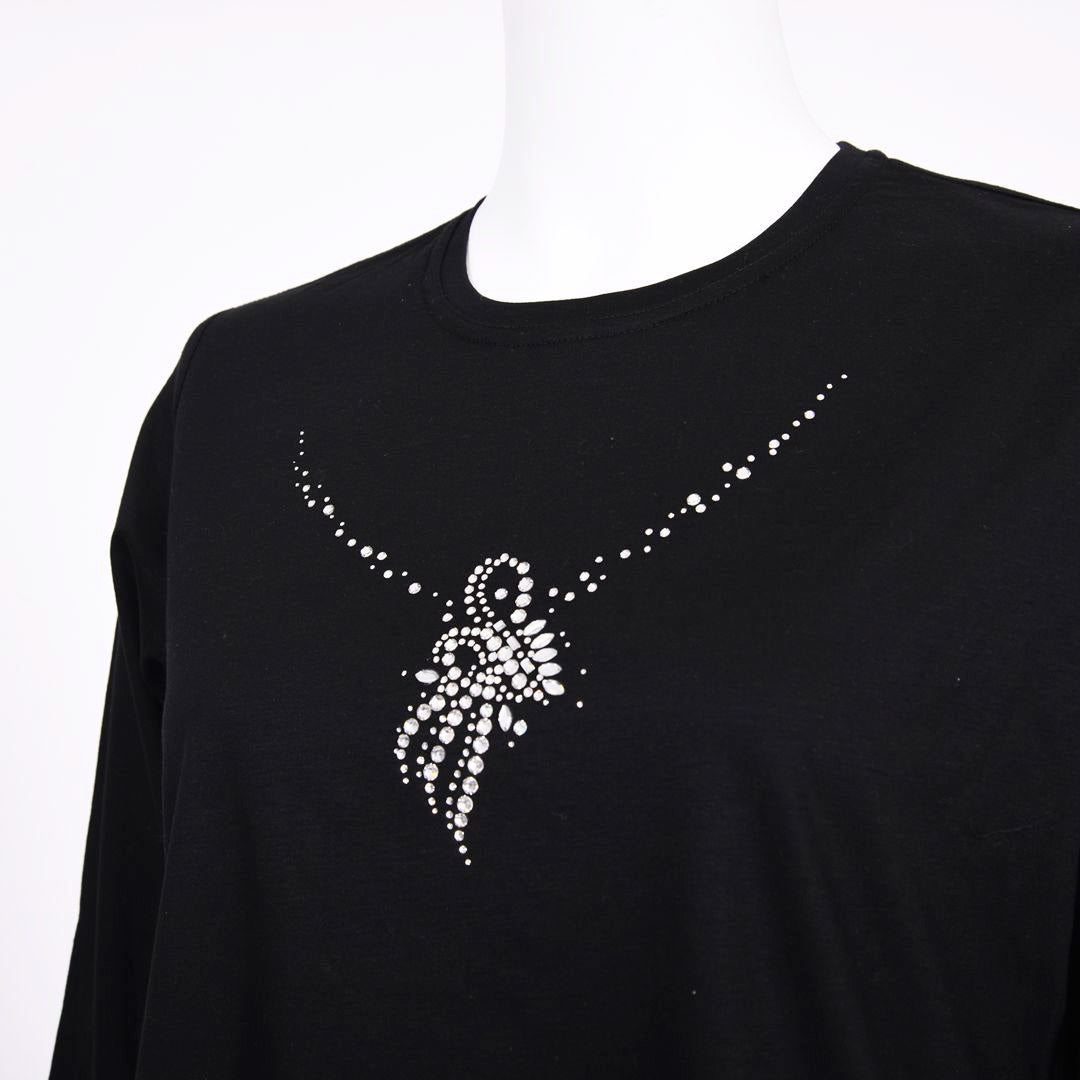 【Lサイズ】ネックレスモチーフ　カットソー　VALENZA　5562321