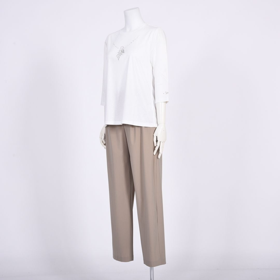【Lサイズ】ネックレスモチーフ　カットソー　VALENZA　5562321