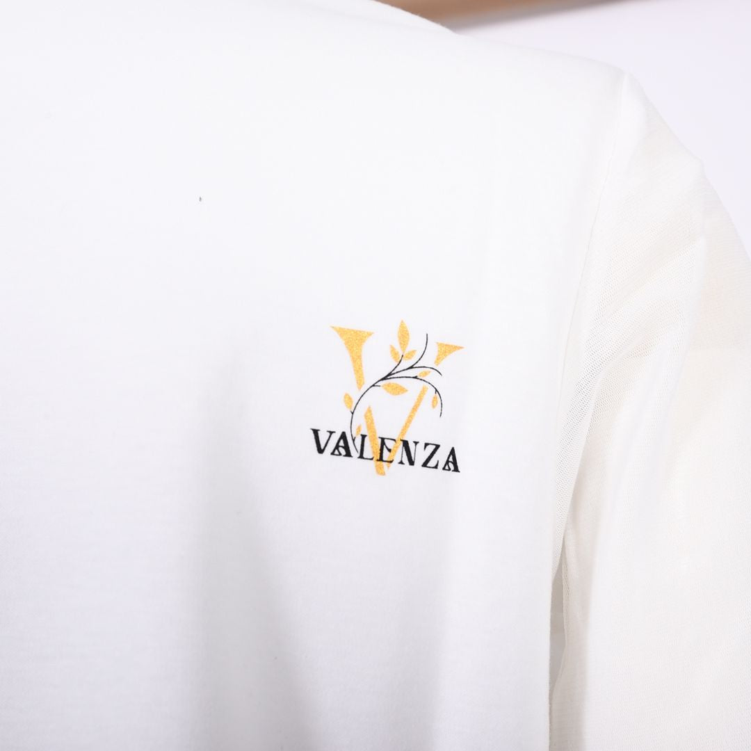 袖チュール　7分袖カットソー　VALENZA　5162406