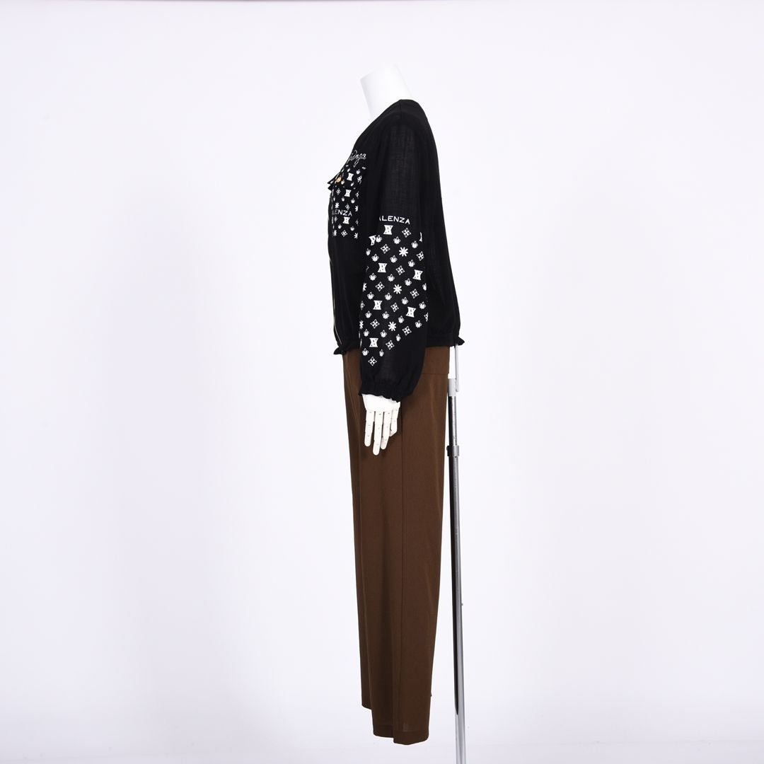 麻調ノーカラー　シアーブルゾン　VALENZA　5167307