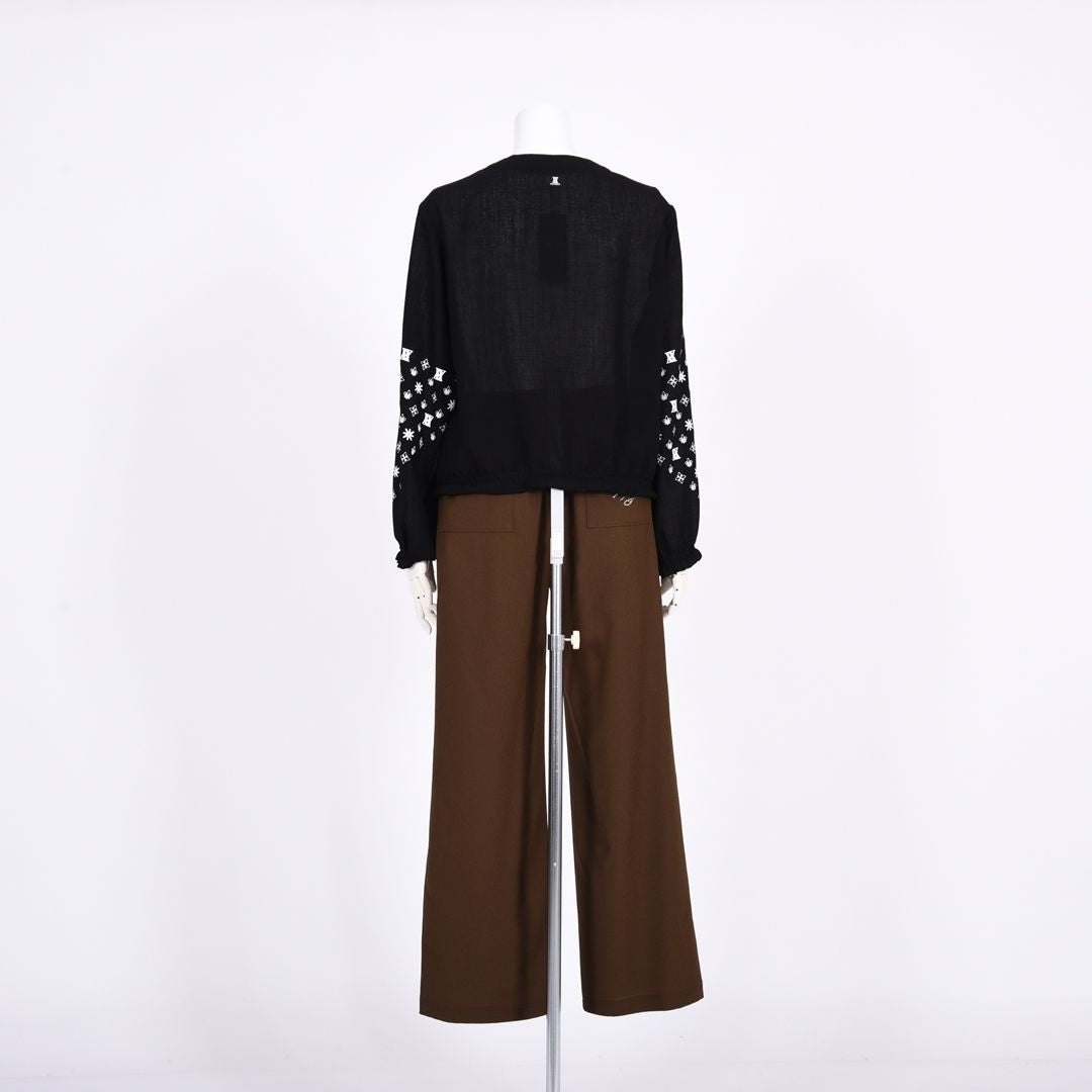 麻調ノーカラー　シアーブルゾン　VALENZA　5167307