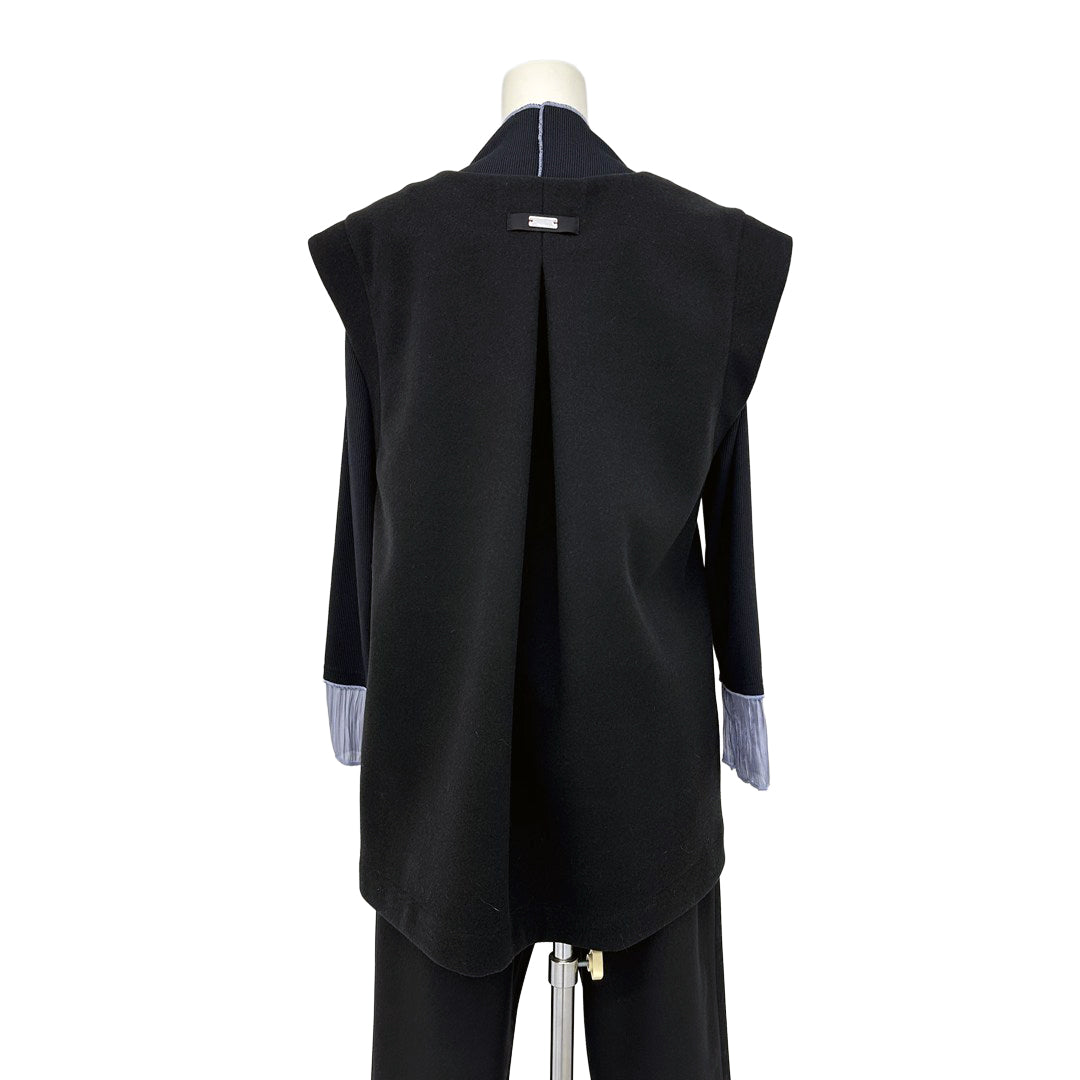 Vネック　異素材ドッキングベスト　B DONNA　6057113