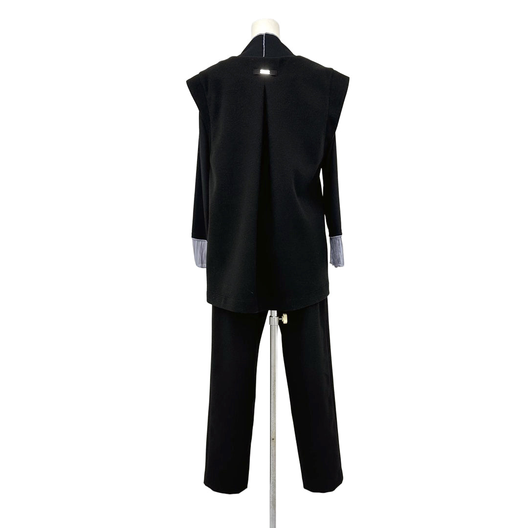 Vネック　異素材ドッキングベスト　B DONNA　6057113