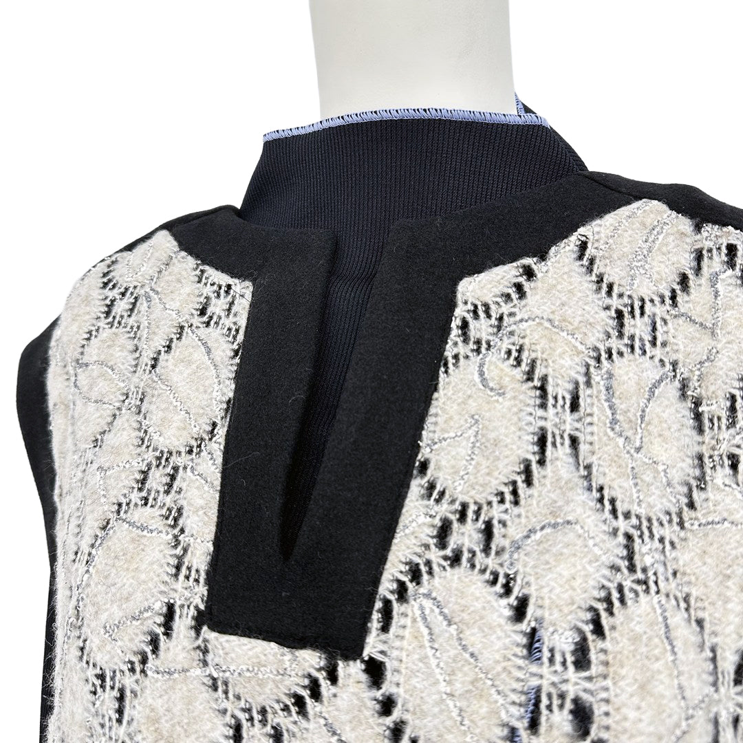 Vネック　異素材ドッキングベスト　B DONNA　6057113