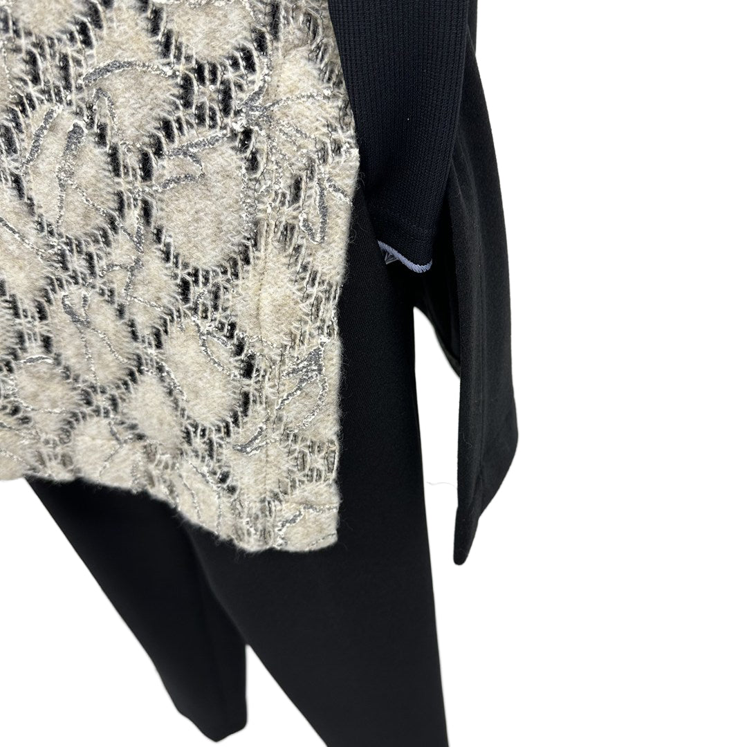 Vネック　異素材ドッキングベスト　B DONNA　6057113