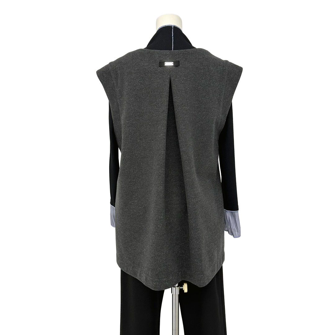 Vネック　異素材ドッキングベスト　B DONNA　6057113