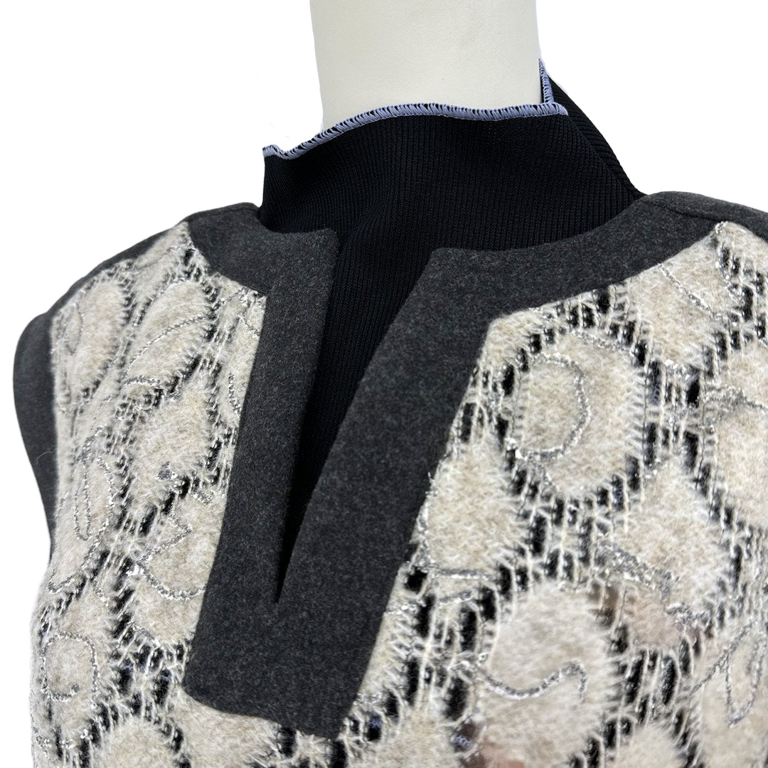 Vネック　異素材ドッキングベスト　B DONNA　6057113