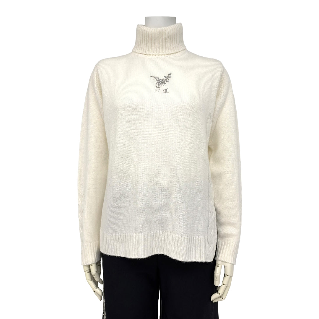 【Lサイズ】　【カシミヤ混】シンプルモチーフ タートルニット　VALENZA　5563706