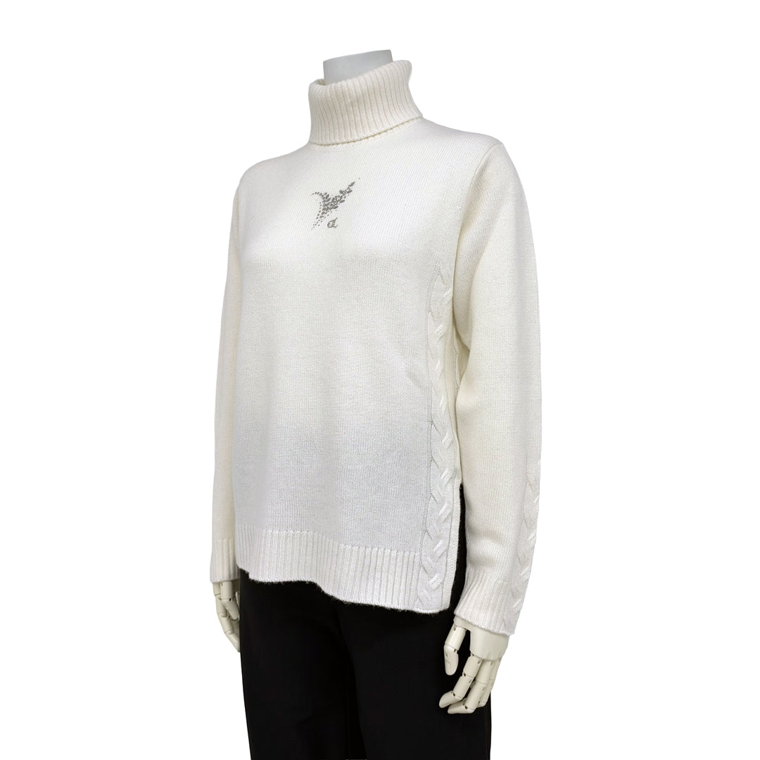 【カシミヤ混】 シンプルモチーフ タートルニット　VALENZA　5163706