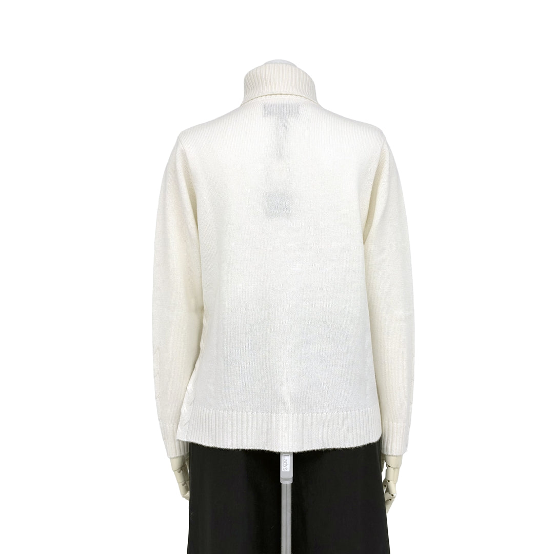【Lサイズ】　【カシミヤ混】シンプルモチーフ タートルニット　VALENZA　5563706