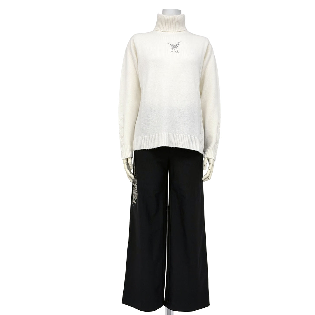 【カシミヤ混】 シンプルモチーフ タートルニット　VALENZA　5163706