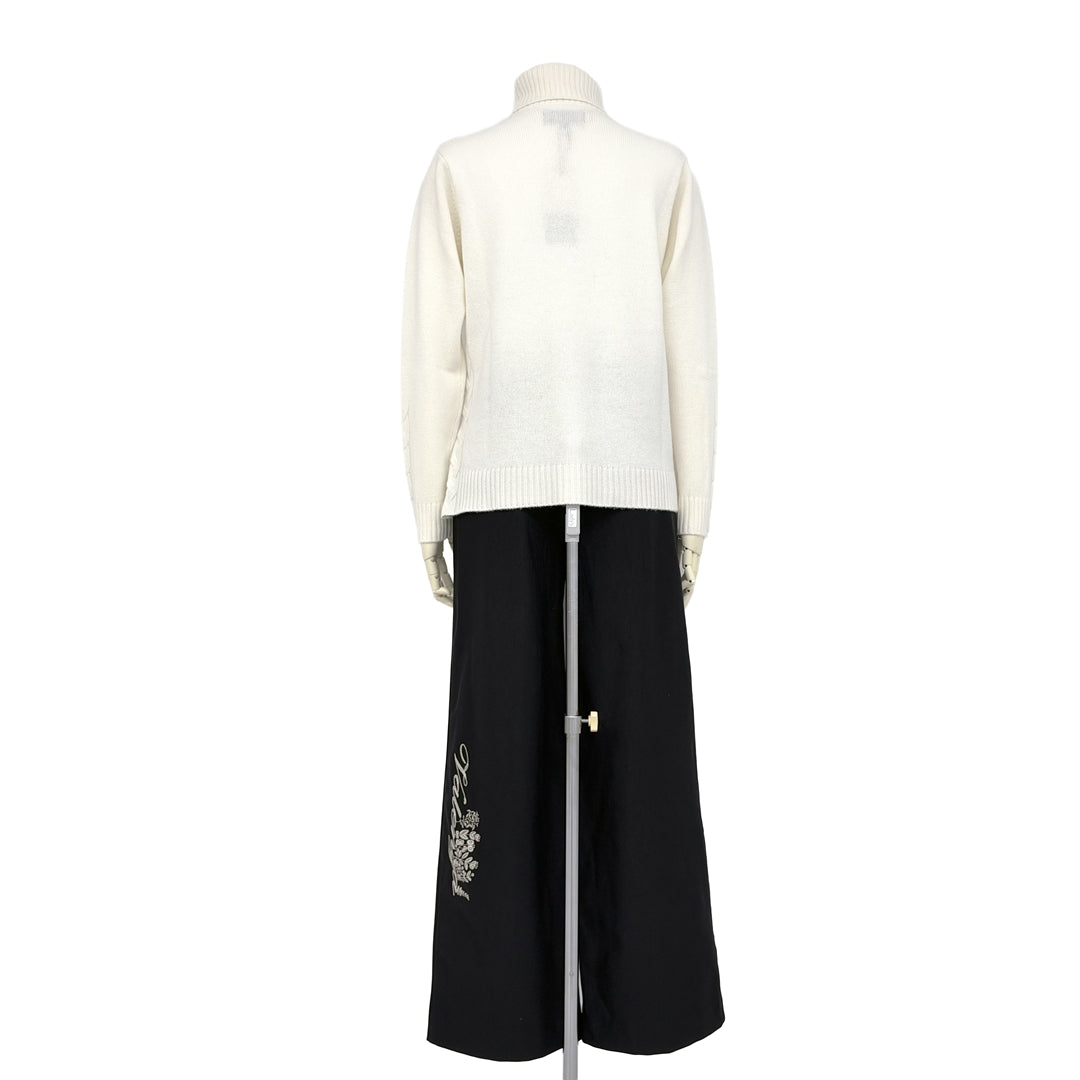 【Lサイズ】　【カシミヤ混】シンプルモチーフ タートルニット　VALENZA　5563706