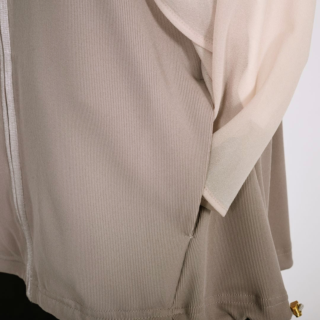 ノーカラーフルジップ　ブルゾン　B DONNA　6057124