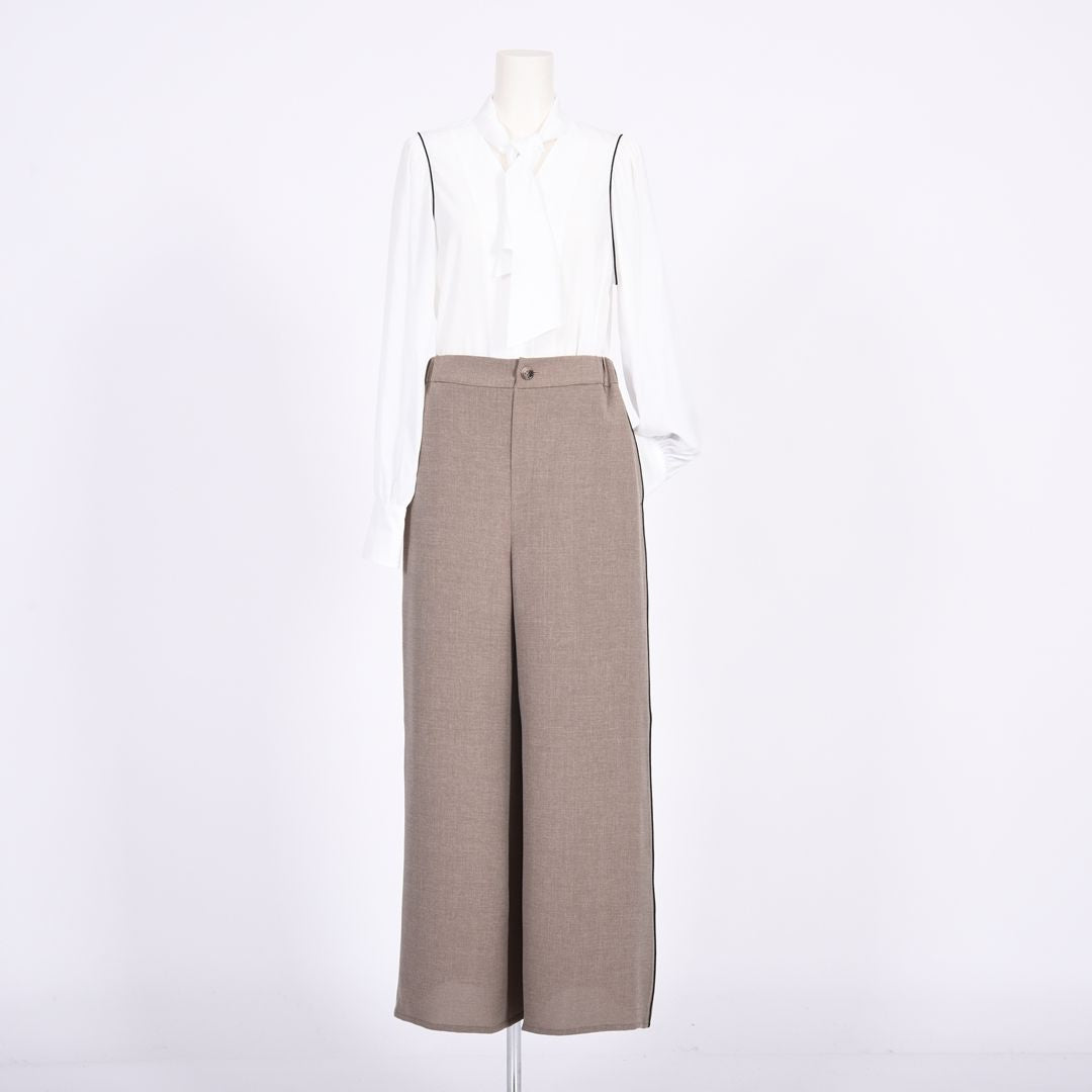 メランジツイル　ワイドパンツ　B DONNA　6056111