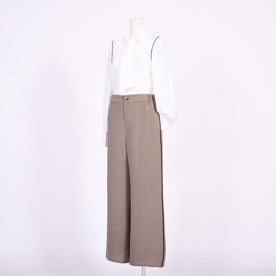 メランジツイル　ワイドパンツ　B DONNA　6056111
