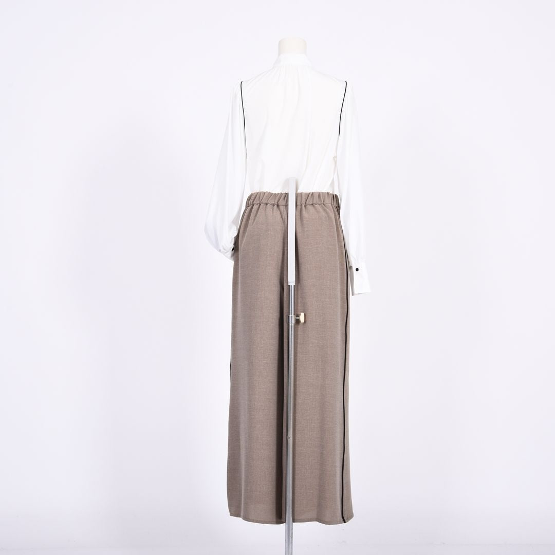 メランジツイル　ワイドパンツ　B DONNA　6056111