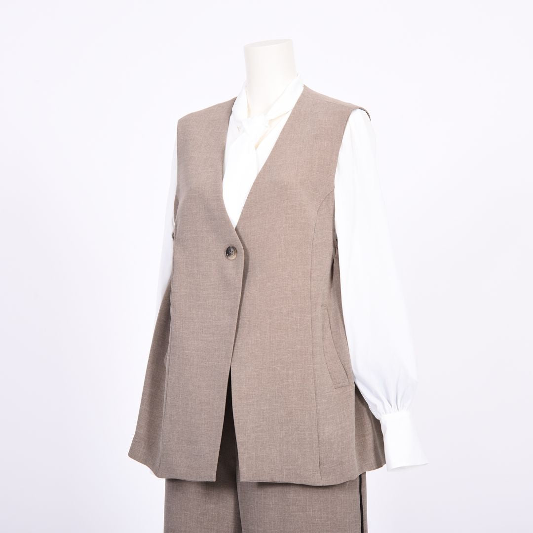メランジツイル　サイドタックジレ　B DONNA　6057122