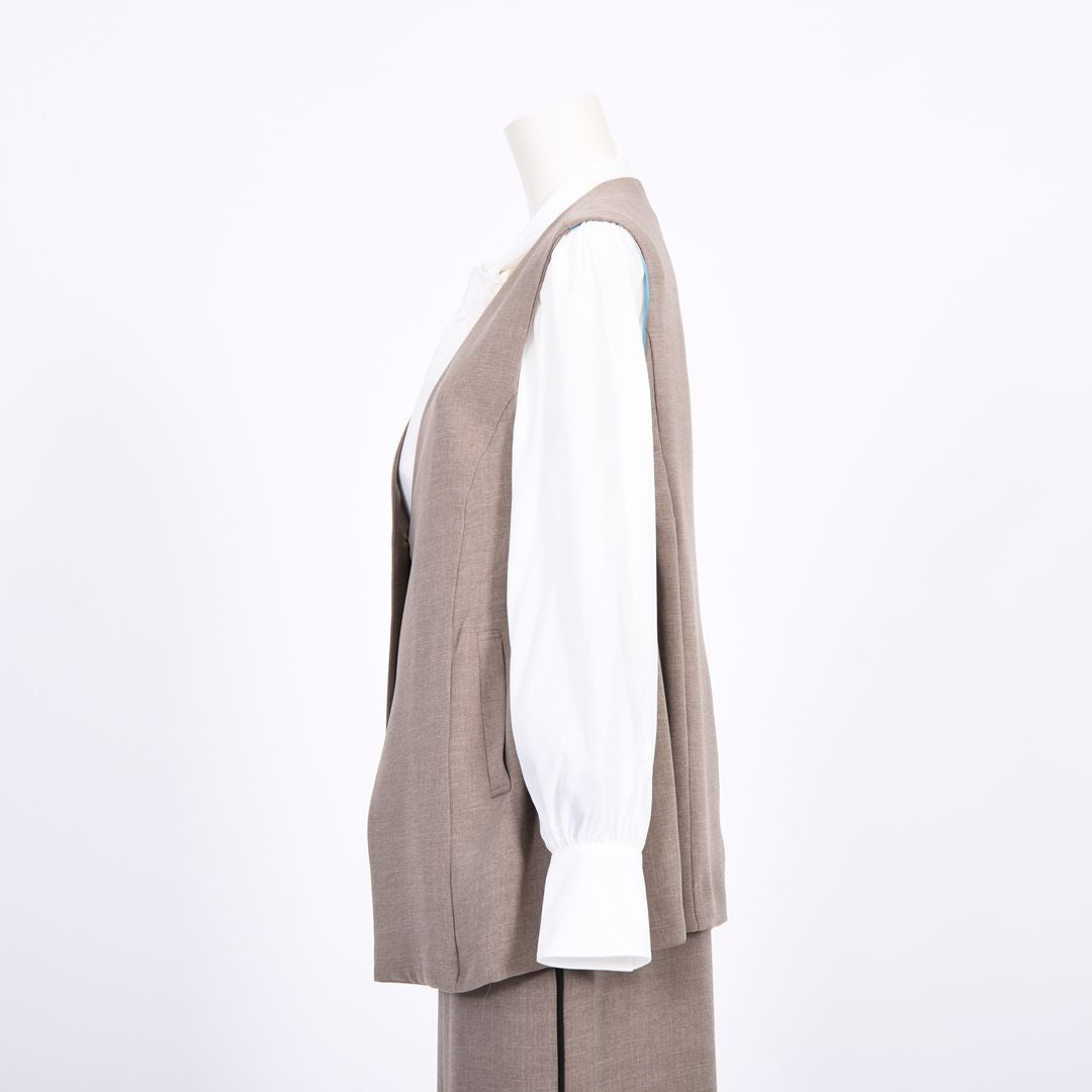 メランジツイル　サイドタックジレ　B DONNA　6057122