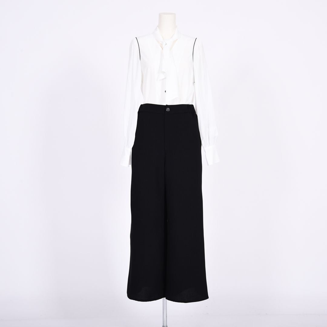 メランジツイル　ワイドパンツ　B DONNA　6056111