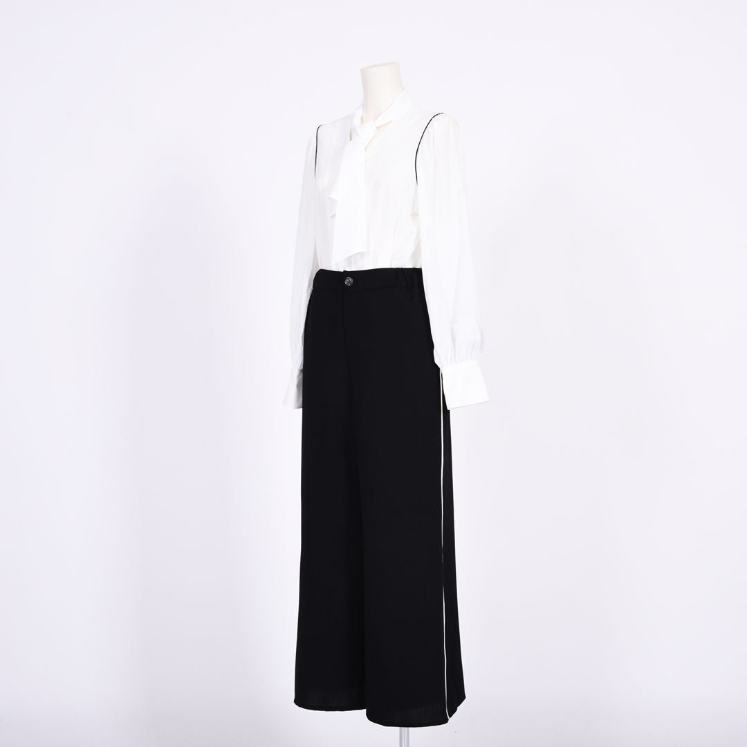 メランジツイル　ワイドパンツ　B DONNA　6056111