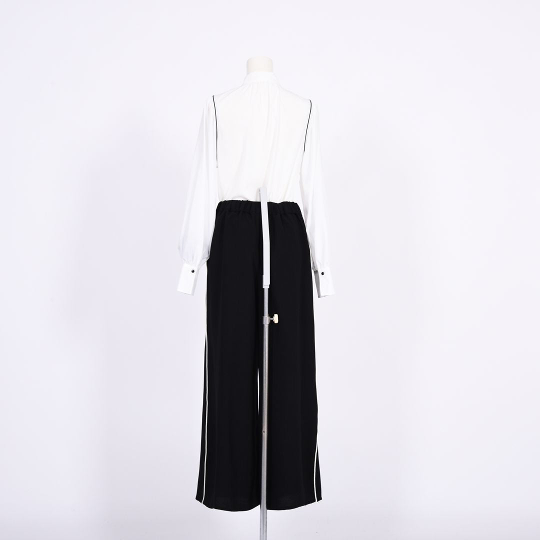 メランジツイル　ワイドパンツ　B DONNA　6056111
