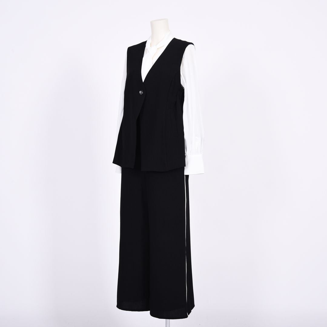 メランジツイル　ワイドパンツ　B DONNA　6056111