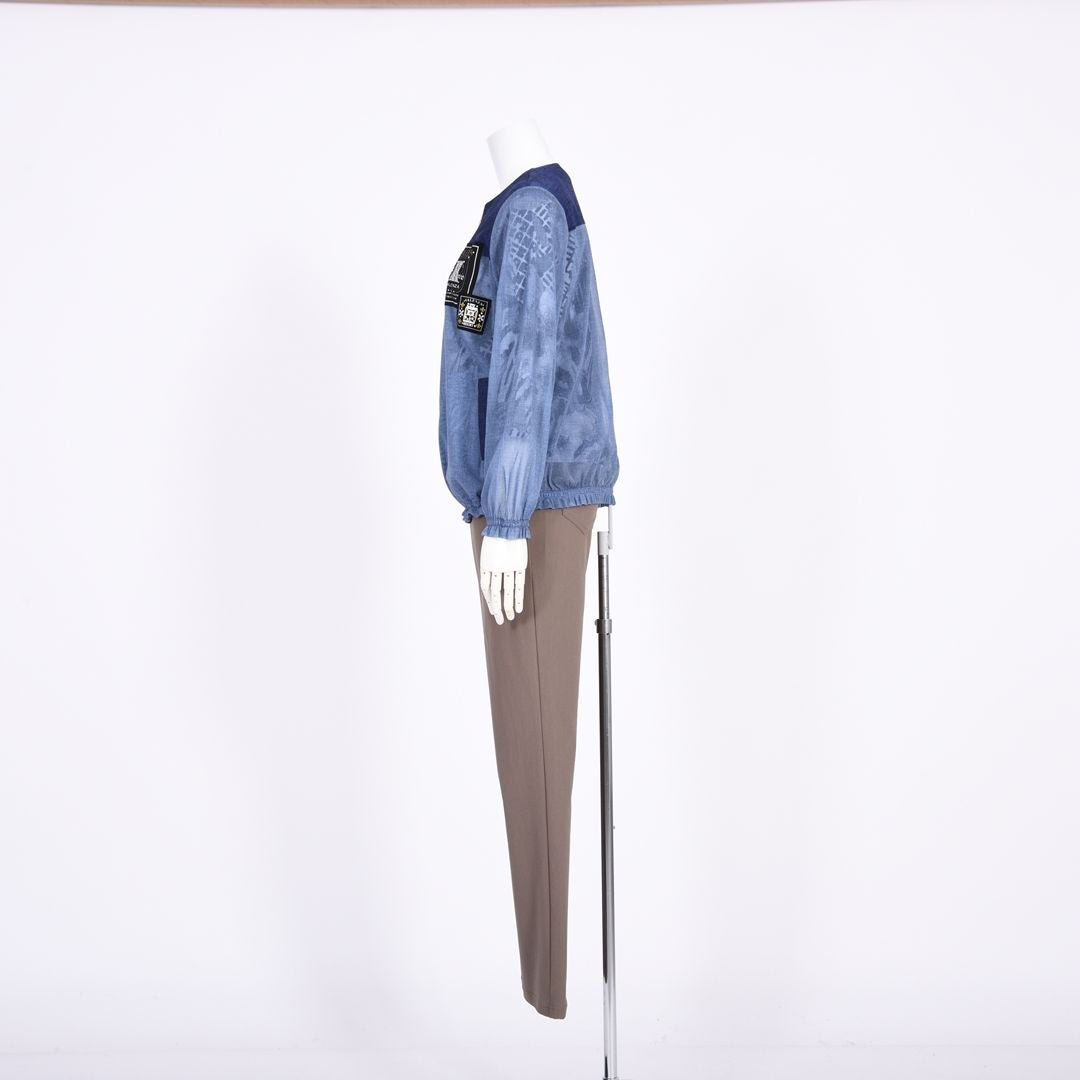 デニムチュール　ノーカラーブルゾン　VALENZA　5167406