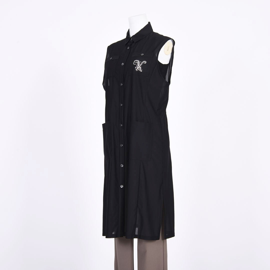 ストライプシアー　ノースリーブワンピース　VALENZA　5169401