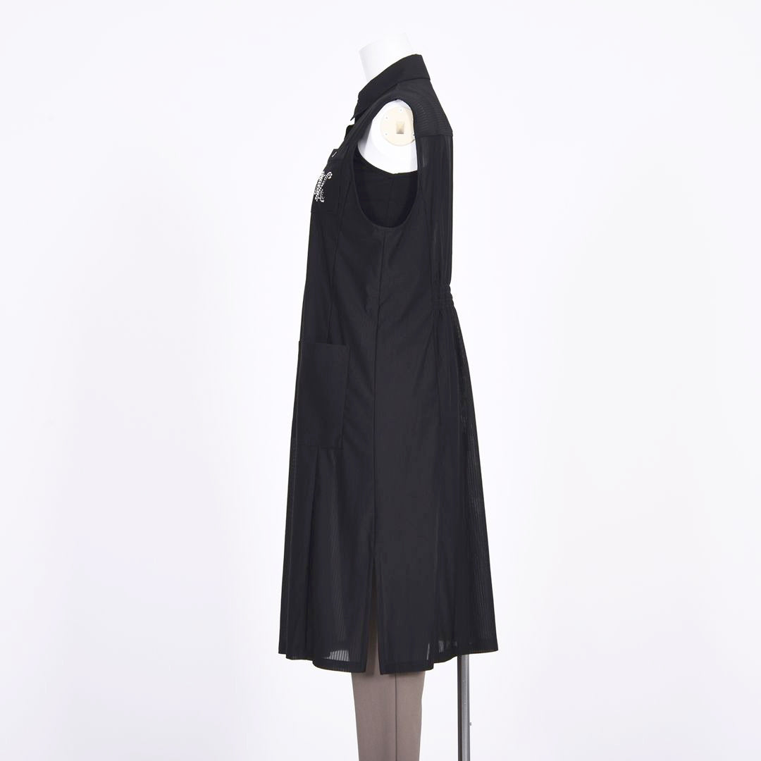 ストライプシアー　ノースリーブワンピース　VALENZA　5169401
