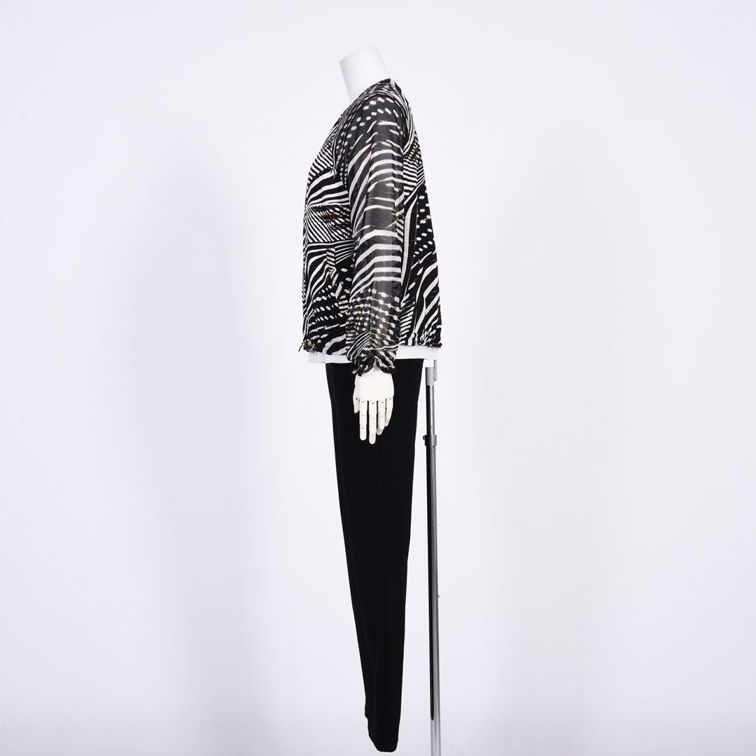 ヤシプリント　異素材MIXブルゾン　VALENZA　5167405
