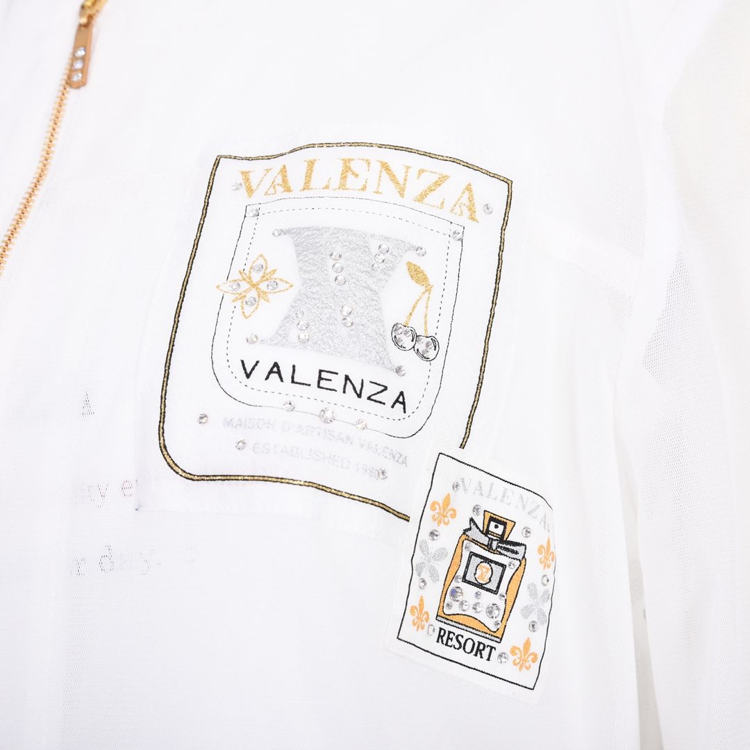 【Lサイズ】【綿100%】シアー素材　ノーカラーブルゾン　VALENZA　5567410