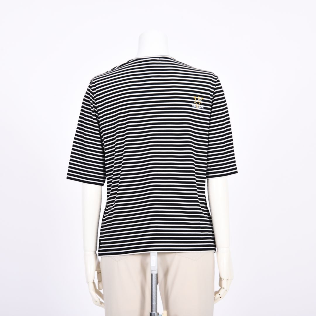 【Lサイズ】5分袖　ボーダーカットソー　VALENZA　5562404