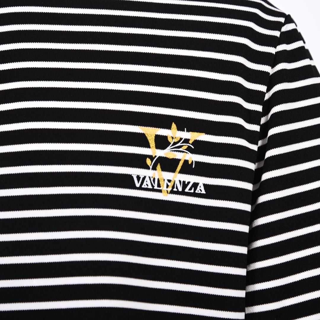 【Lサイズ】5分袖　ボーダーカットソー　VALENZA　5562404