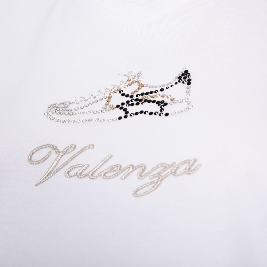 【綿100%】スニーカーモチーフ　5分袖カットソー　VALENZA　5162410