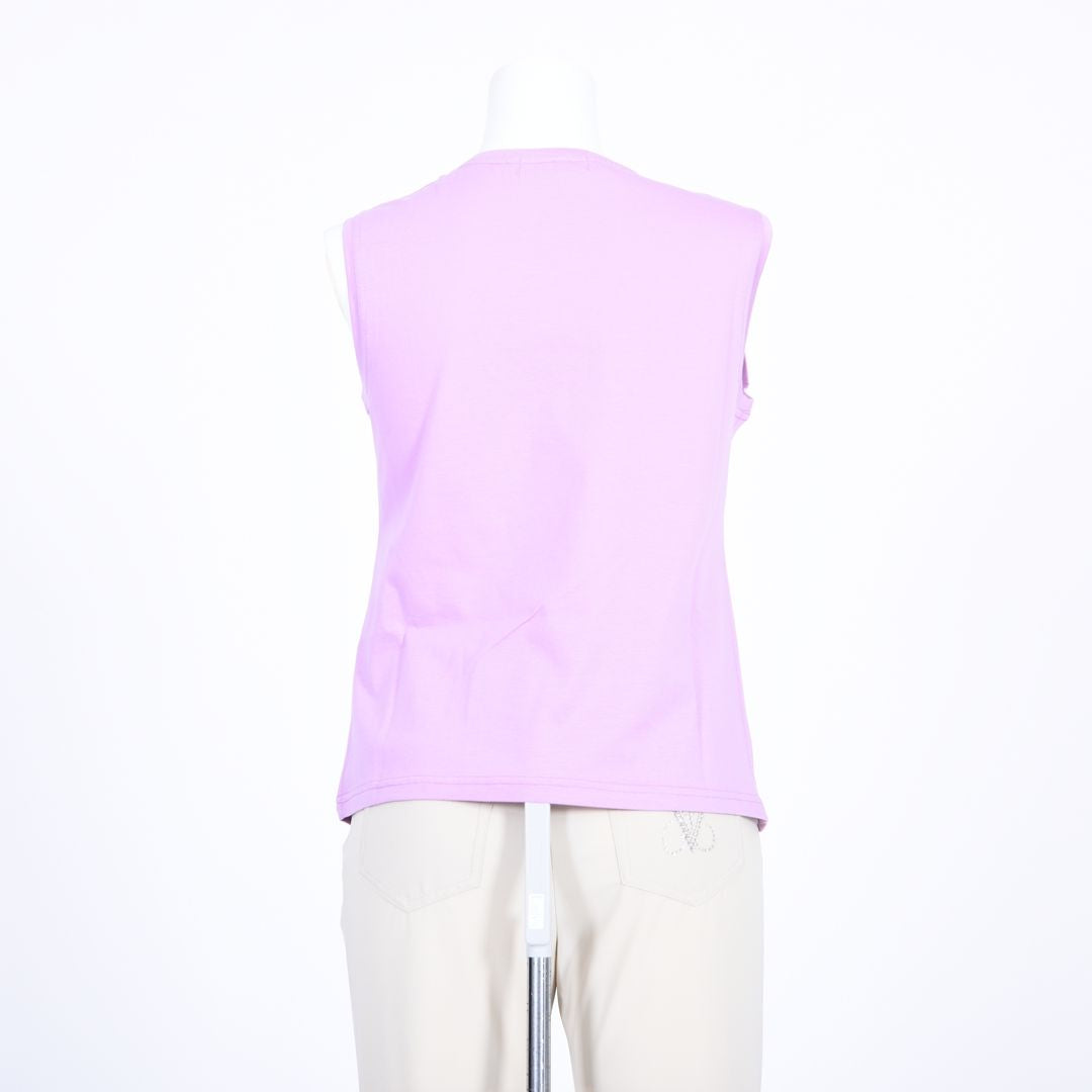 【コットン100%】刺しゅうモチーフ　ノースリーブカットソー　MIMO MODA　2562750