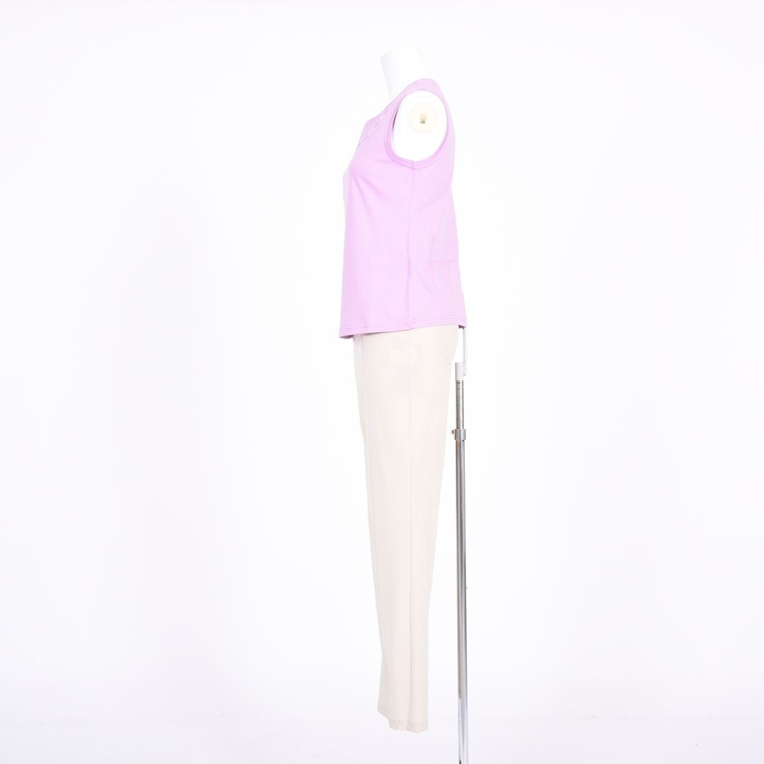 【コットン100%】刺しゅうモチーフ　ノースリーブカットソー　MIMO MODA　2562750