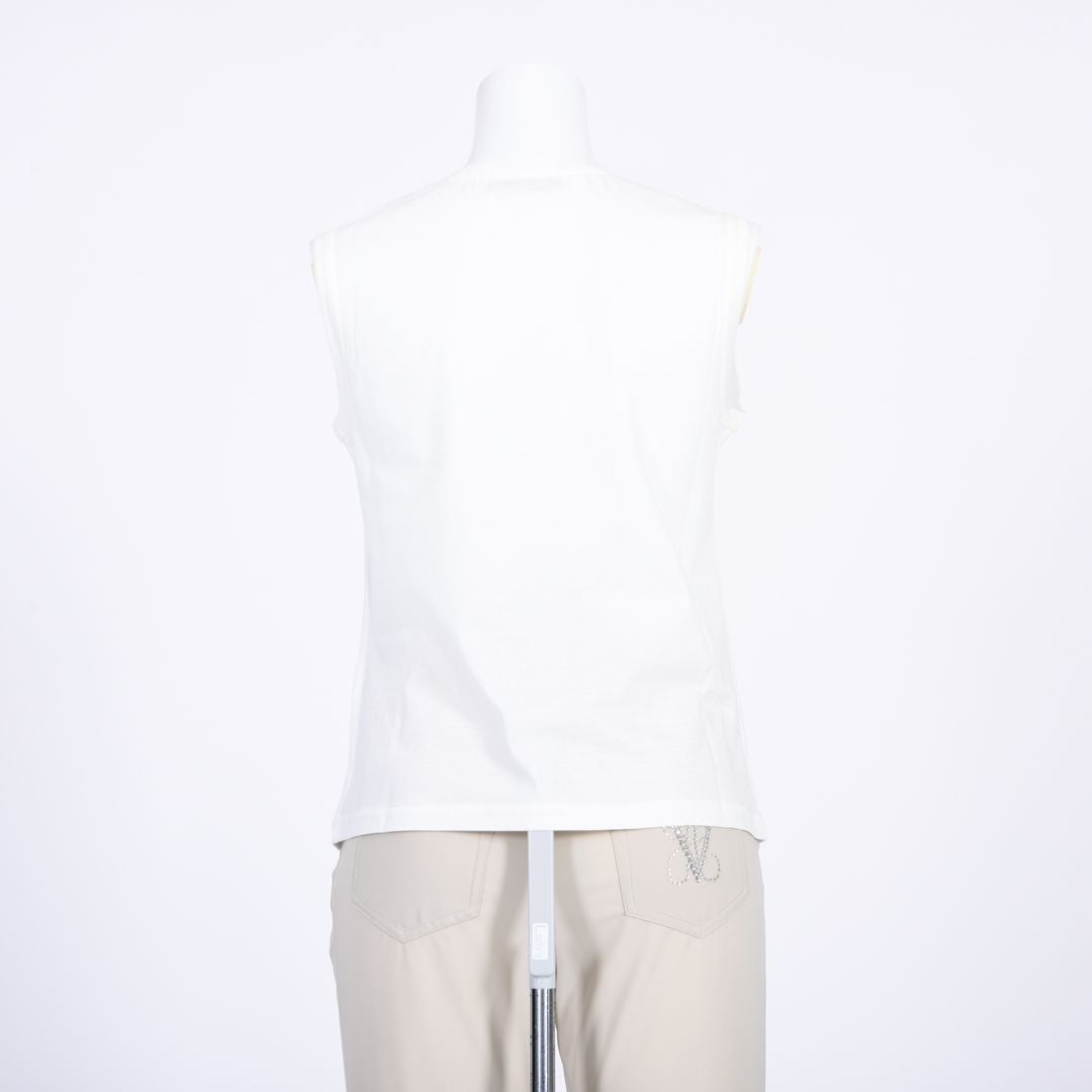 【コットン100%】刺しゅうモチーフ　ノースリーブカットソー　MIMO MODA　2562750