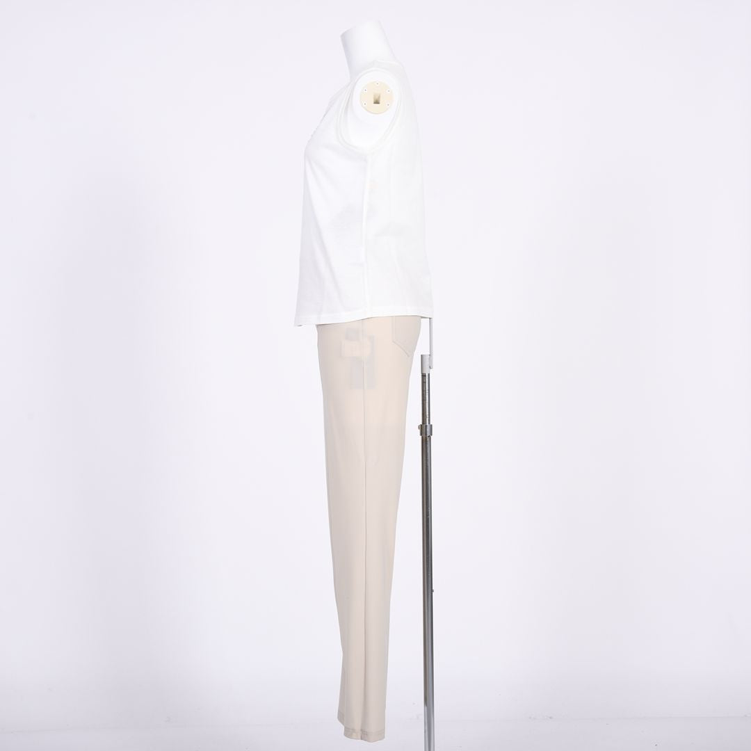 【コットン100%】刺しゅうモチーフ　ノースリーブカットソー　MIMO MODA　2562750