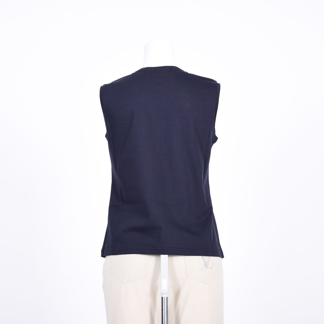 【コットン100%】刺しゅうモチーフ　ノースリーブカットソー　MIMO MODA　2562750