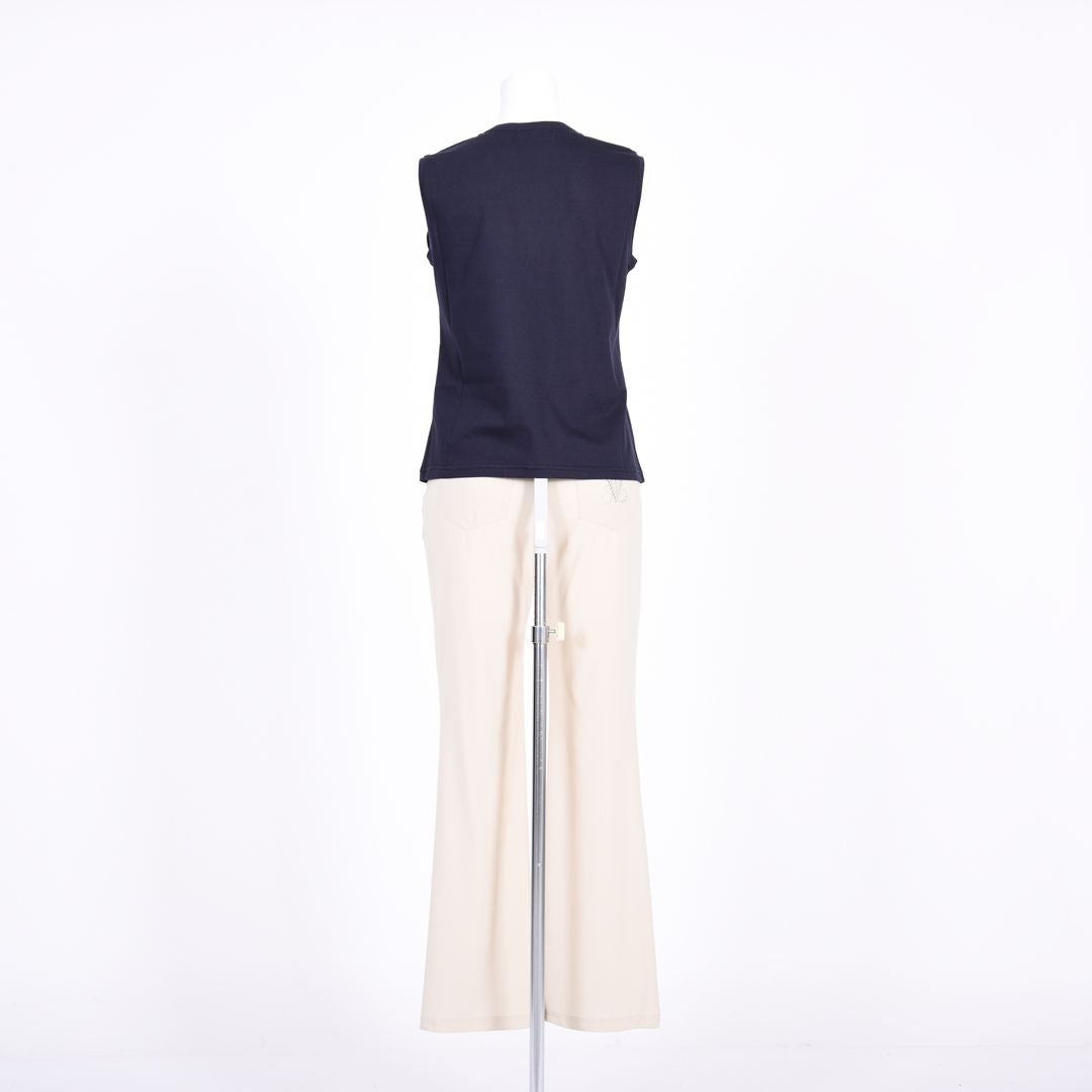 【コットン100%】刺しゅうモチーフ　ノースリーブカットソー　MIMO MODA　2562750